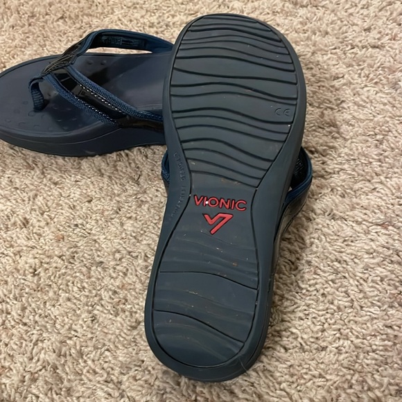 Navy Blue Slide Sandals - Picture 3 of 3